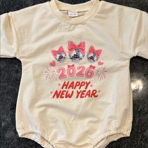 Happy New Year 2026 Baby Onesie
